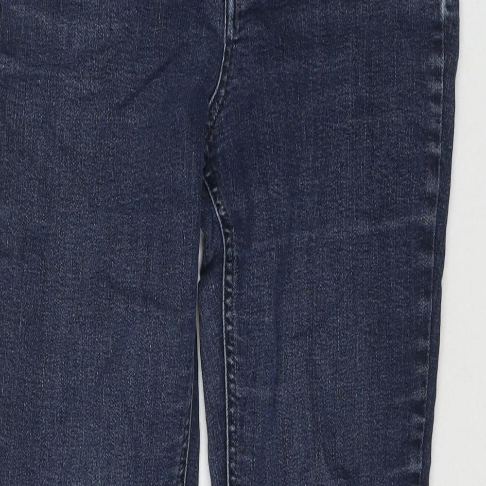Per Una Womens Blue Cotton Skinny Jeans Size 28 in L27 in Regular Zip