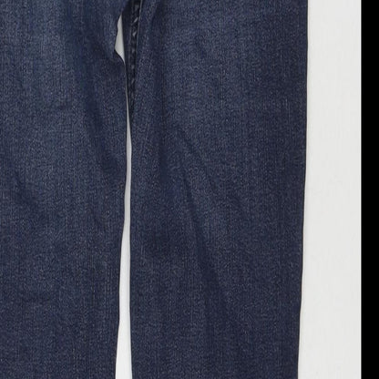 Per Una Womens Blue Cotton Skinny Jeans Size 28 in L27 in Regular Zip