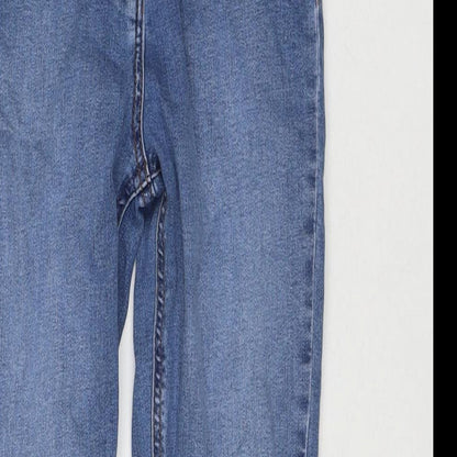 Denim & Co. Womens Blue Cotton Skinny Jeans Size 6 L26 in Regular Zip
