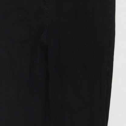 Zaffiri Womens Black Cotton Straight Jeans Size 14 L28 in Regular Zip
