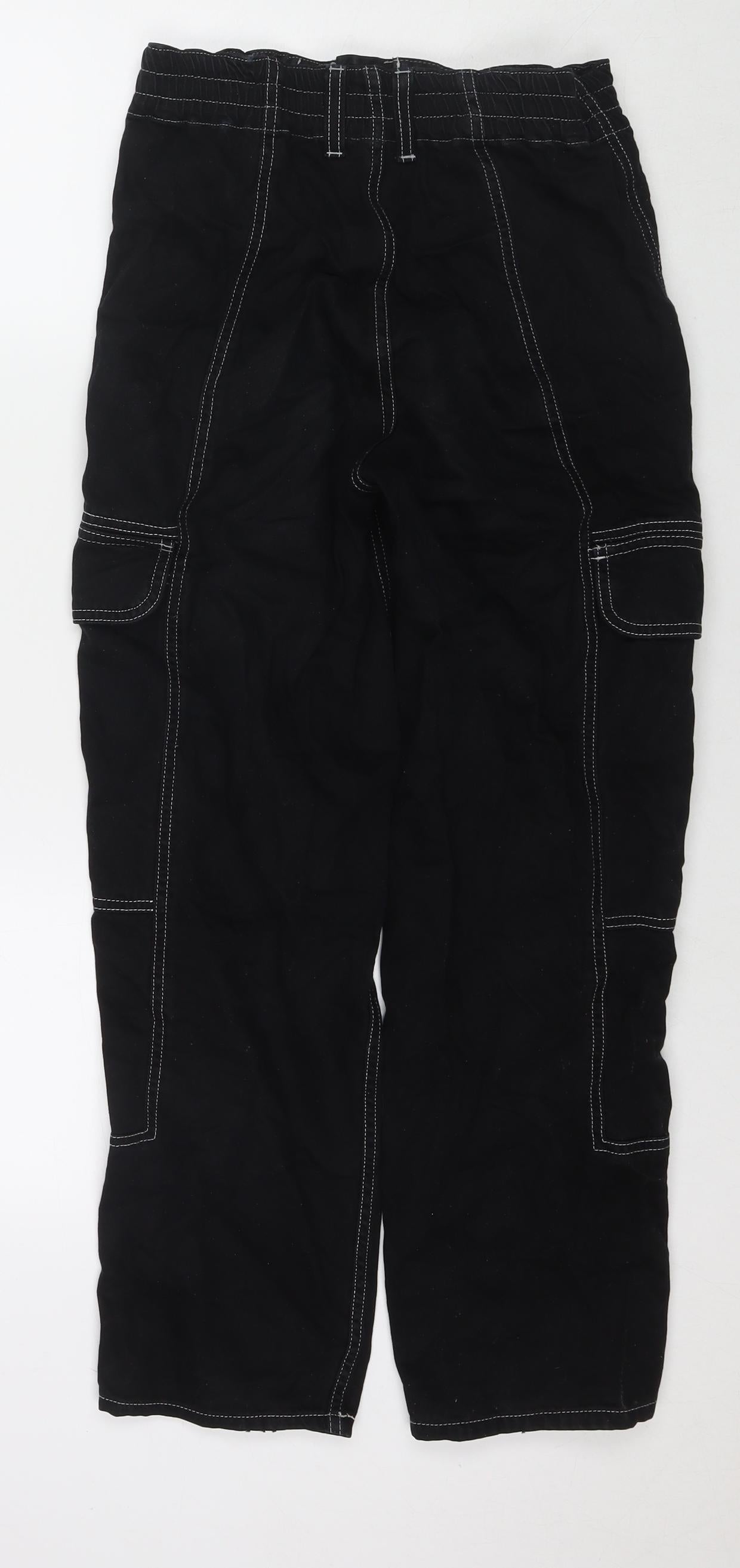 BDG Womens Black Cotton Straight Jeans Size 24 in L30 in Regular Zip - Cargo Style