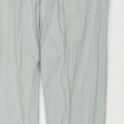 Zara Mens Grey Cotton Bootcut Jeans Size 34 in L32 in Regular Zip