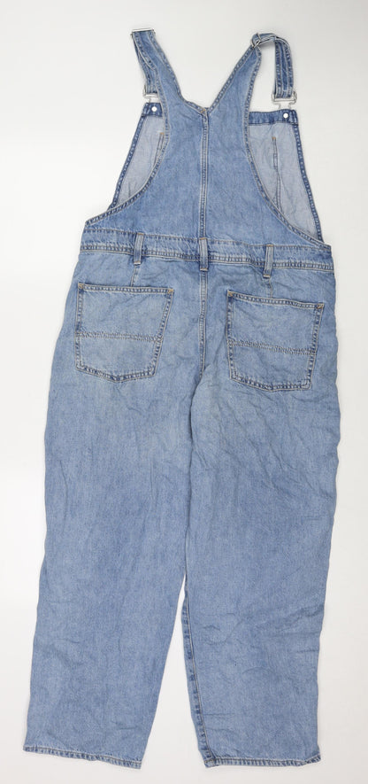 Gap Womens Blue Cotton Dungaree One-Piece Size M L24 in Button