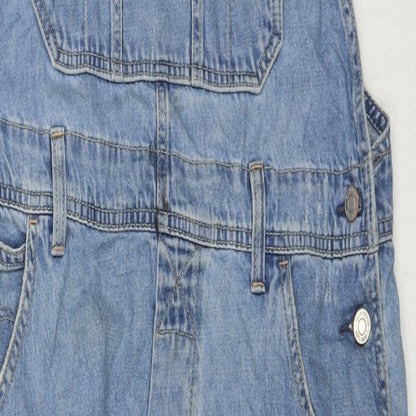 Gap Womens Blue Cotton Dungaree One-Piece Size M L24 in Button
