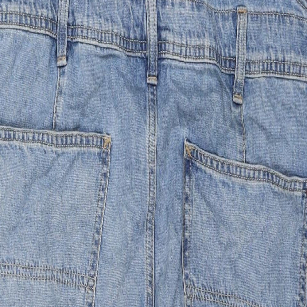 Gap Womens Blue Cotton Dungaree One-Piece Size M L24 in Button