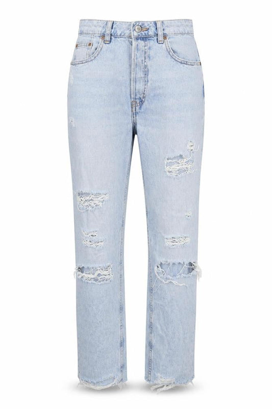 Womens UK Size 10 Divided by H&M Regular Fit Straight Blue Jeans