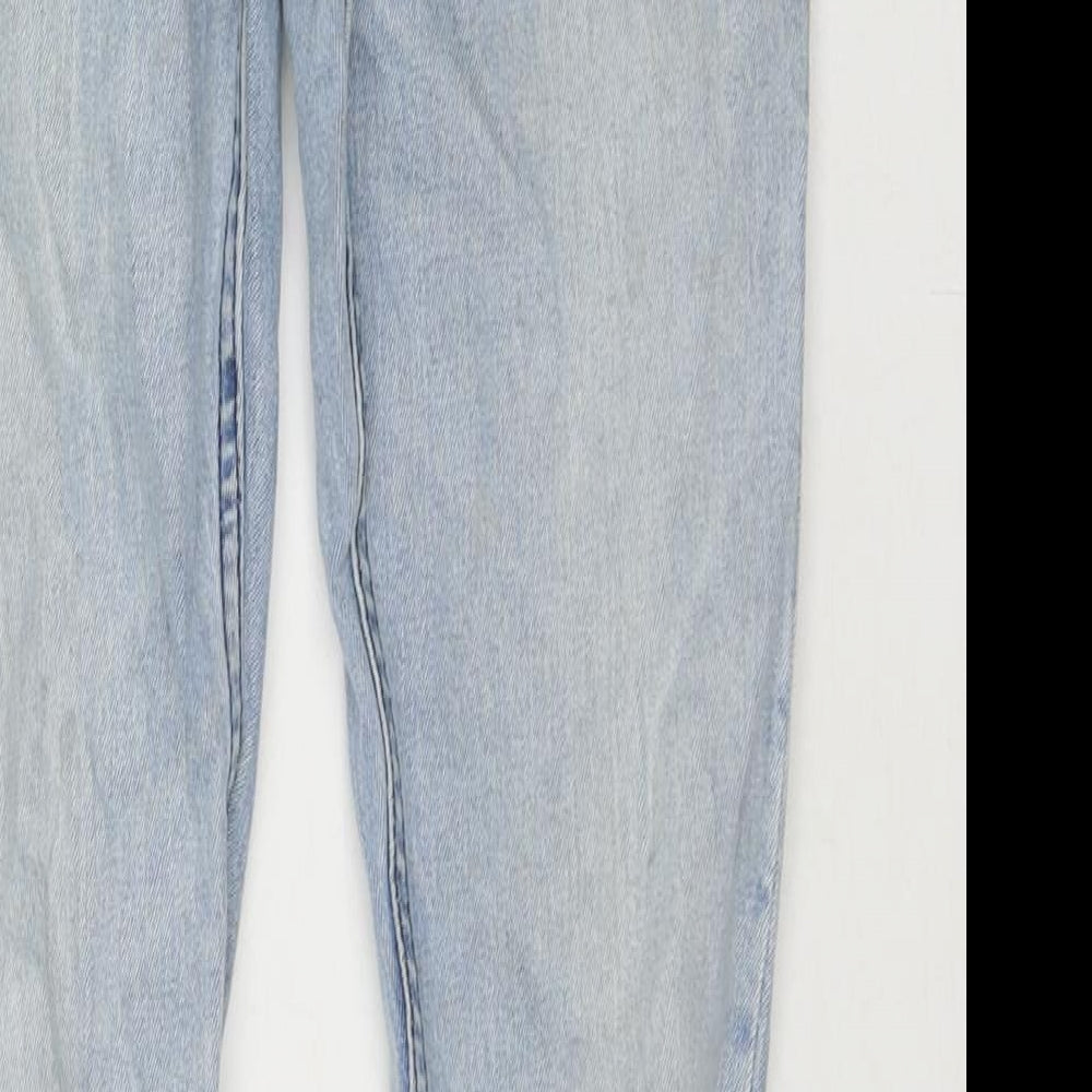 Cotton:On Womens Blue Cotton Blend Skinny Jeans Size 28 in L32 in Regular Zip