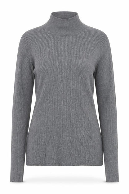 ESPRIT Womens Grey Roll Neck Viscose Pullover Jumper Size M
