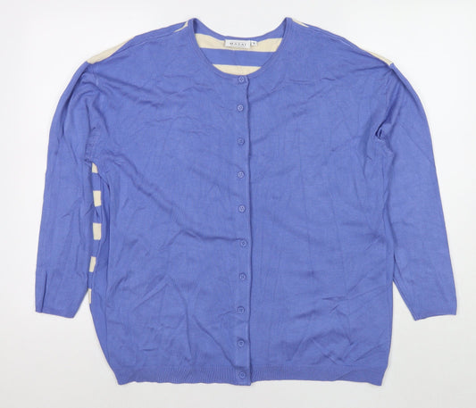 Womens UK Size S Masai Blue Cardigan Jumper