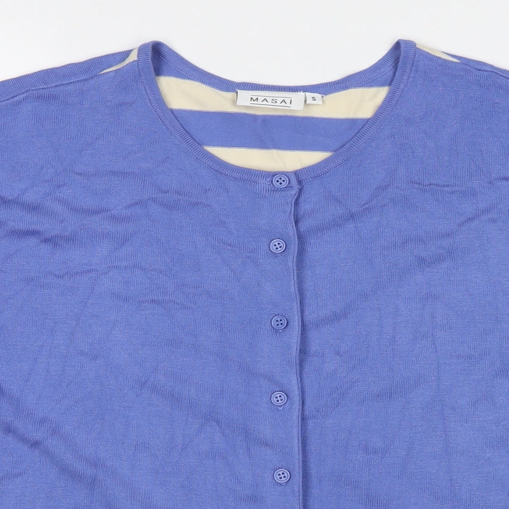 Womens UK Size S Masai Blue Cardigan Jumper