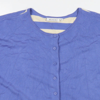 Womens UK Size S Masai Blue Cardigan Jumper