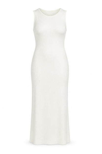 Pretty Lavish Womens White Polyester Maxi Size S Round Neck Pullover