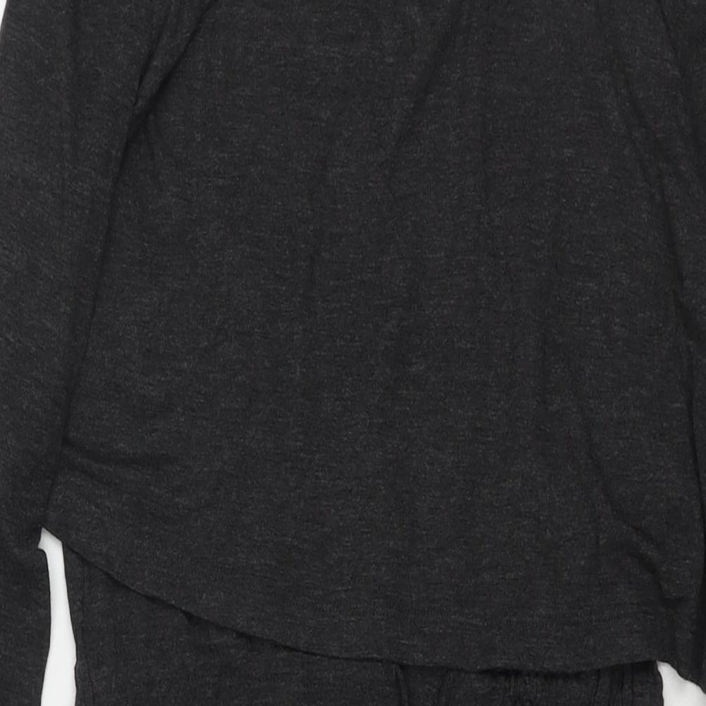 Gray&Willow Womens Grey Polyester T-Shirt Dress Size 8 Round Neck Pullover