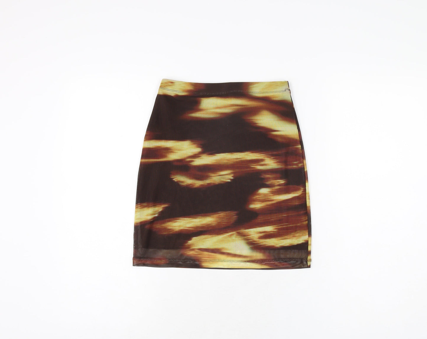 Motel Rocks Womens Brown Geometric Polyester Mini Skirt Size S