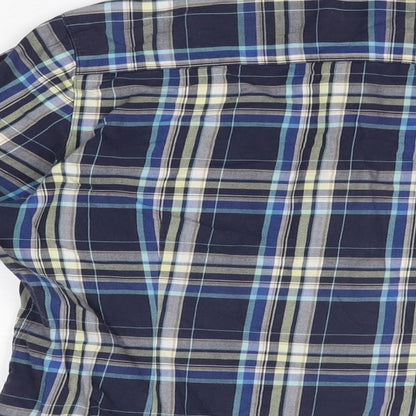 Womens UK Size M Uniqlo Blue Basic Button-Up