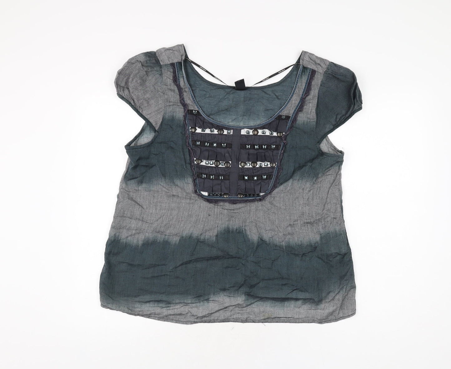 Womens UK Size XL VERO MODA Grey Basic T-Shirt