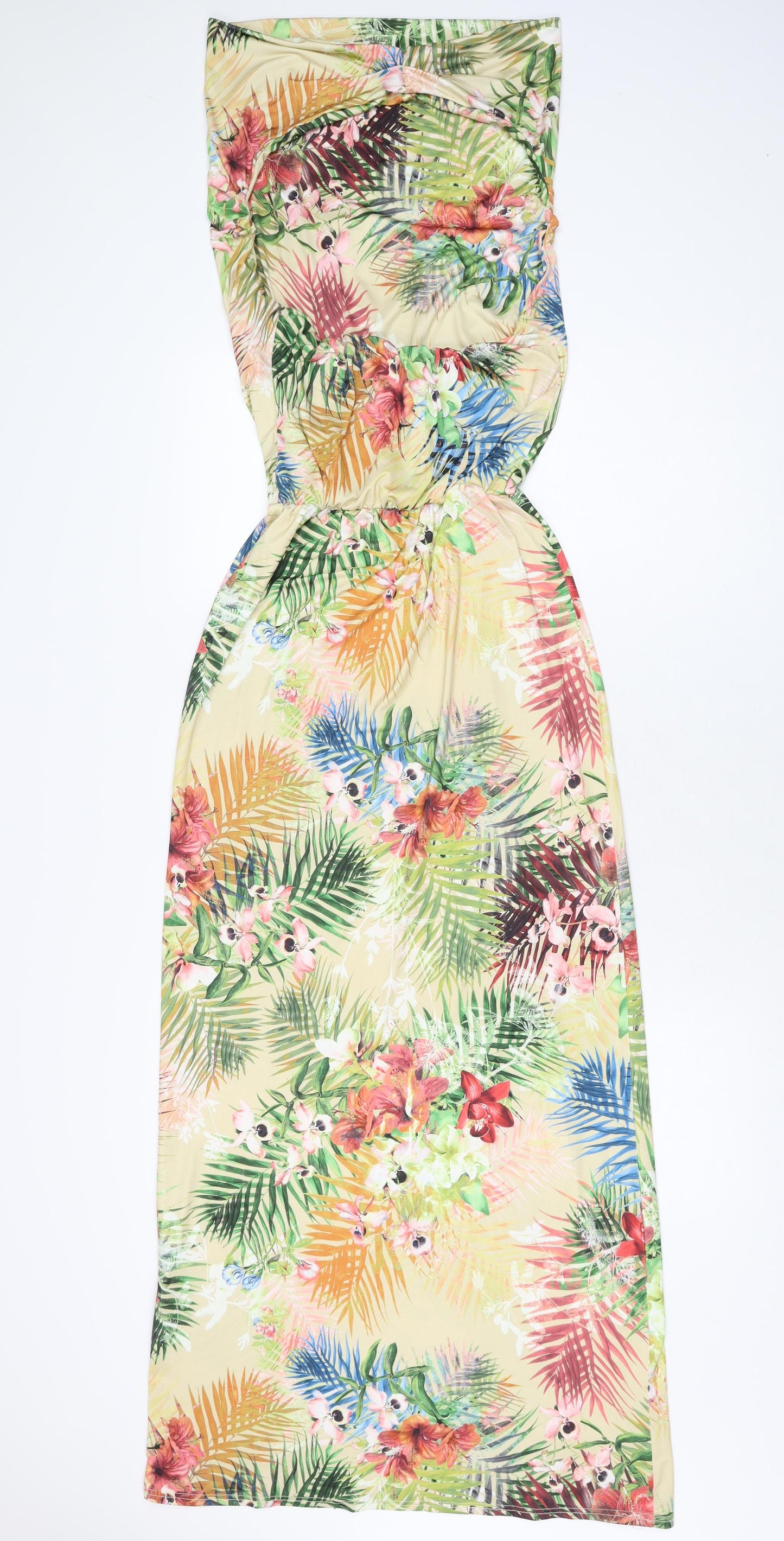 Amy Childs Womens Multicoloured Floral Polyester Maxi Size 8 Off the Shoulder Pullover