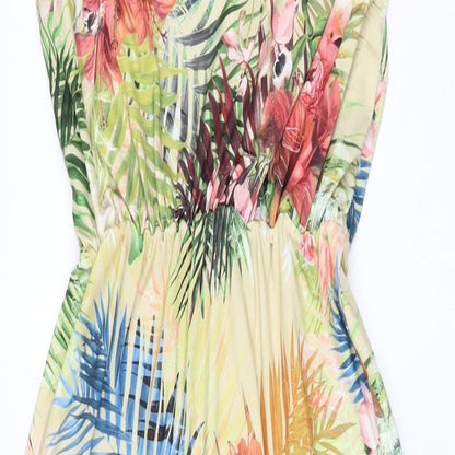 Amy Childs Womens Multicoloured Floral Polyester Maxi Size 8 Off the Shoulder Pullover