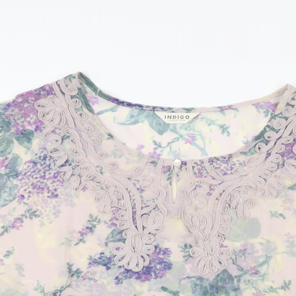 Womens UK Size 8 Marks and Spencer Purple Basic Blouse