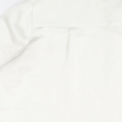 Womens UK Size 12 Marks and Spencer White Basic Button-Up