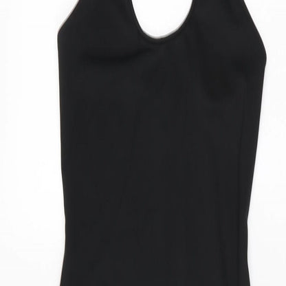 Bershka Womens Black Polyester Bodycon Size XS Halter Tie