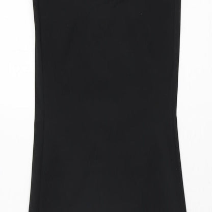 Bershka Womens Black Polyester Bodycon Size XS Halter Tie