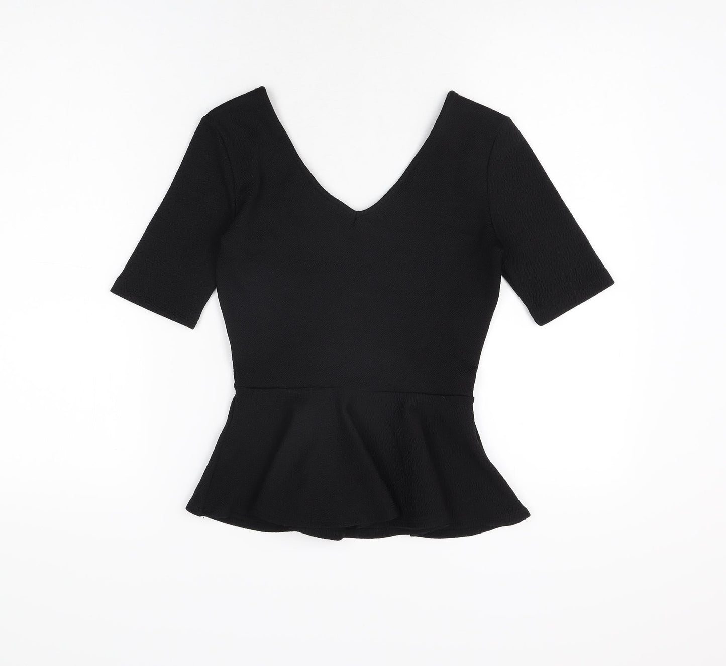 Womens UK Size 8 Topshop Black Basic T-Shirt