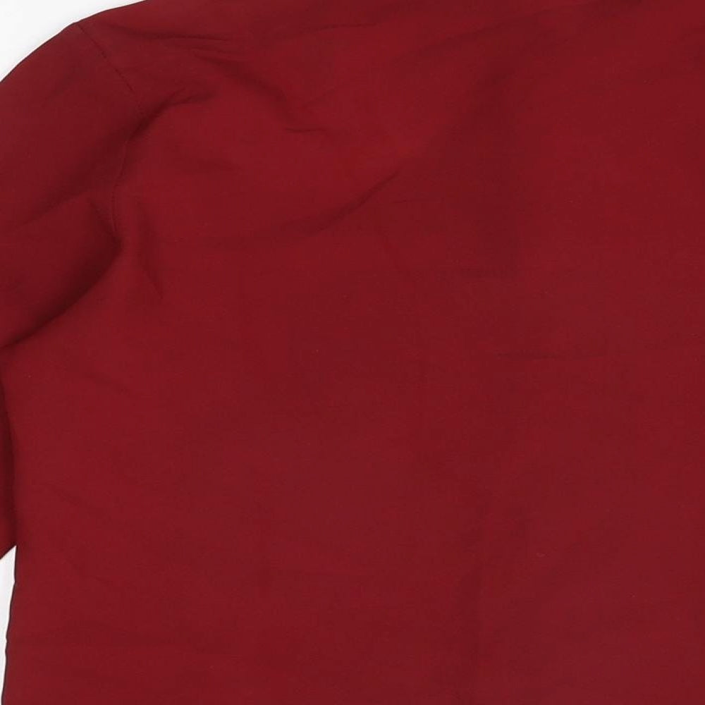 Womens UK Size 12 St Michael Red Basic Button-Up