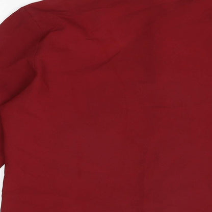 Womens UK Size 12 St Michael Red Basic Button-Up