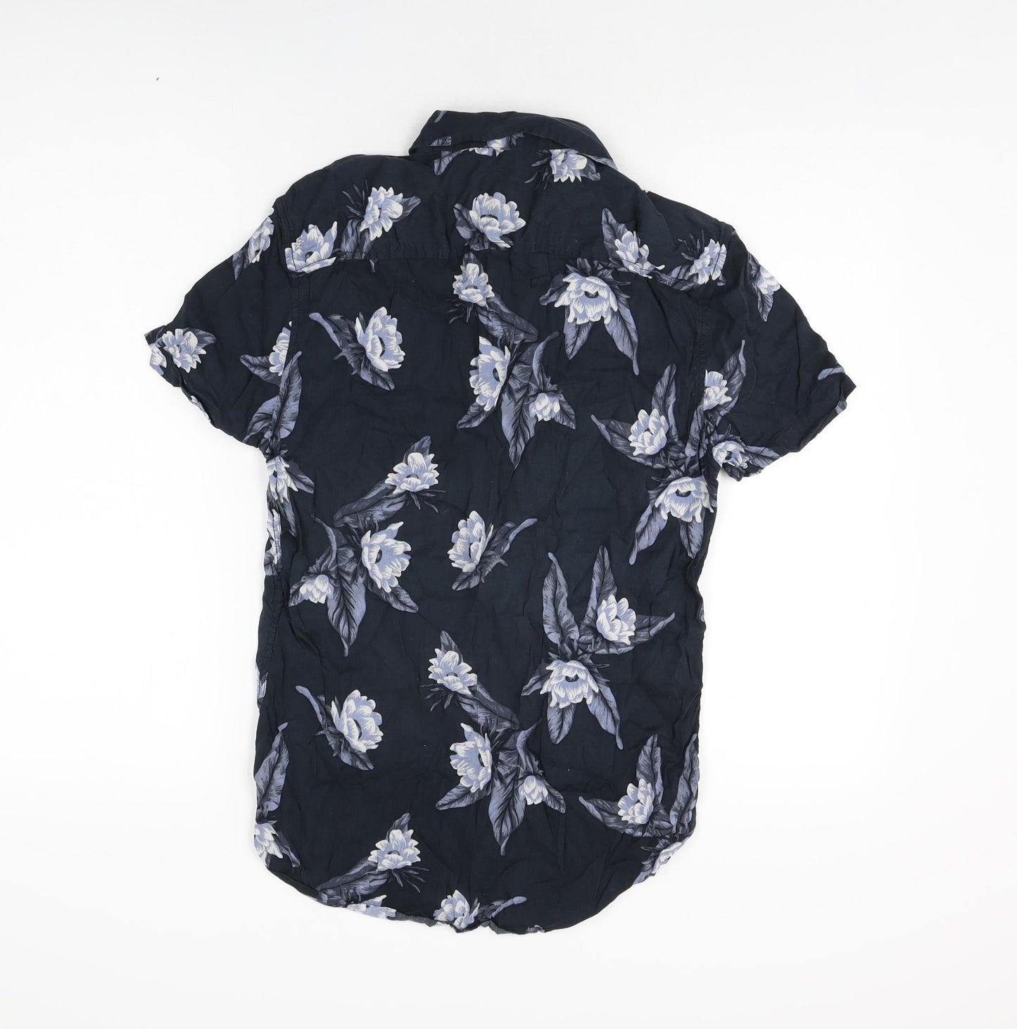 Womens UK Size M Very Blue Basic Button-Up