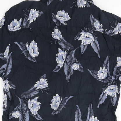 Womens UK Size M Very Blue Basic Button-Up