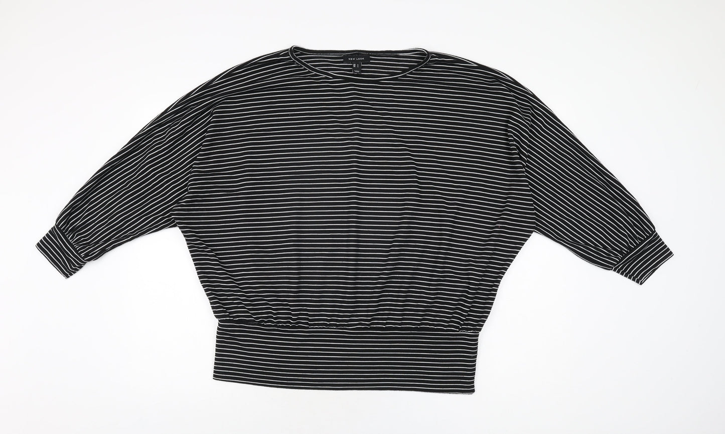 Womens UK Size L New Look Black Basic T-Shirt