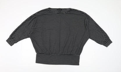 Womens UK Size L New Look Black Basic T-Shirt
