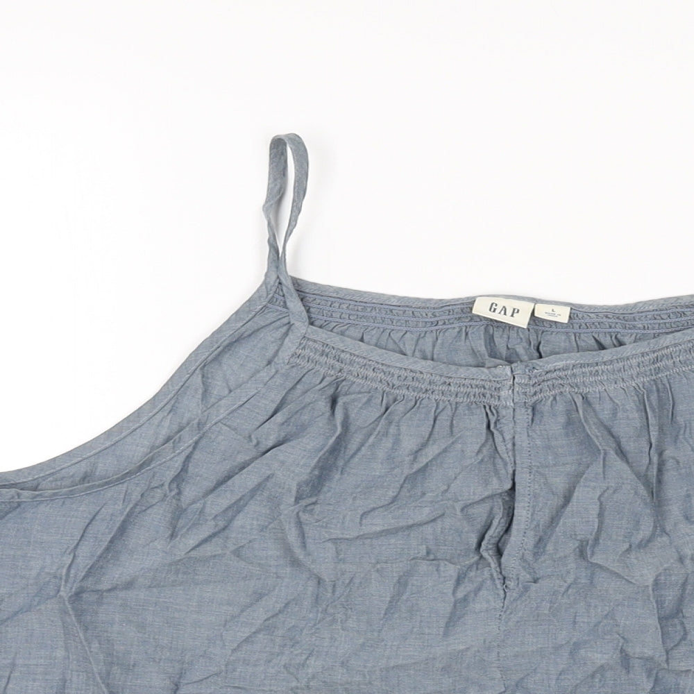 Womens UK Size L Gap Blue Basic T-Shirt