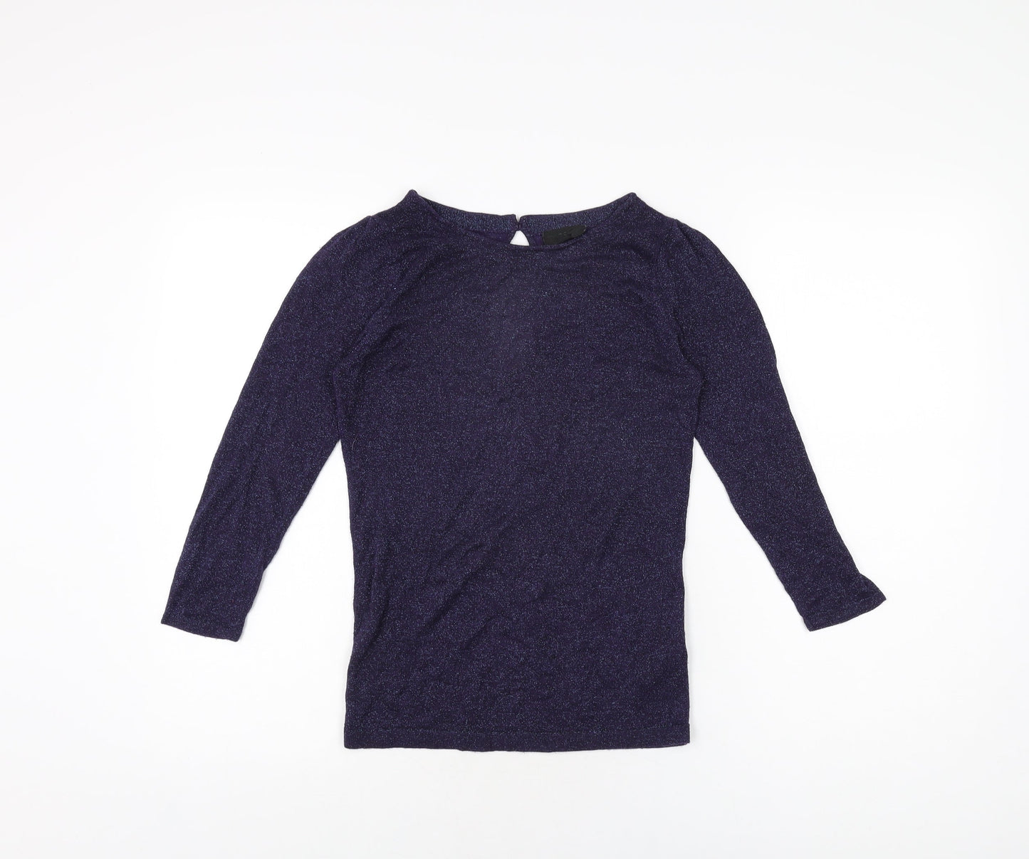 Womens UK Size 10 Topshop Purple Basic T-Shirt