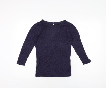 Womens UK Size 10 Topshop Purple Basic T-Shirt