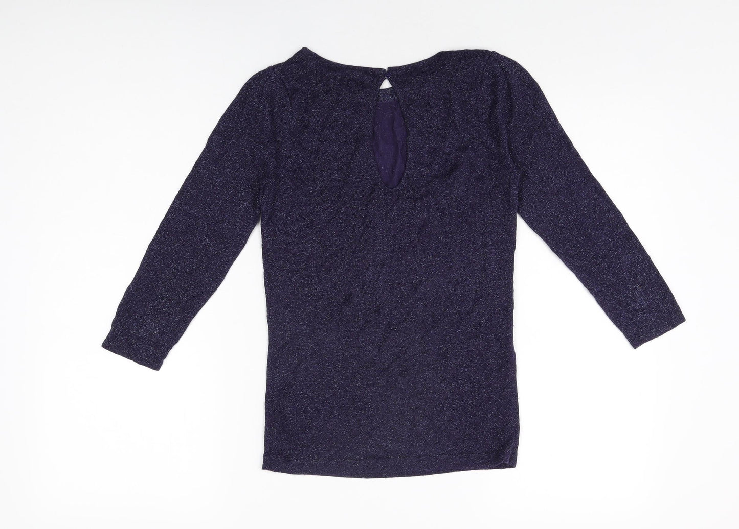 Womens UK Size 10 Topshop Purple Basic T-Shirt