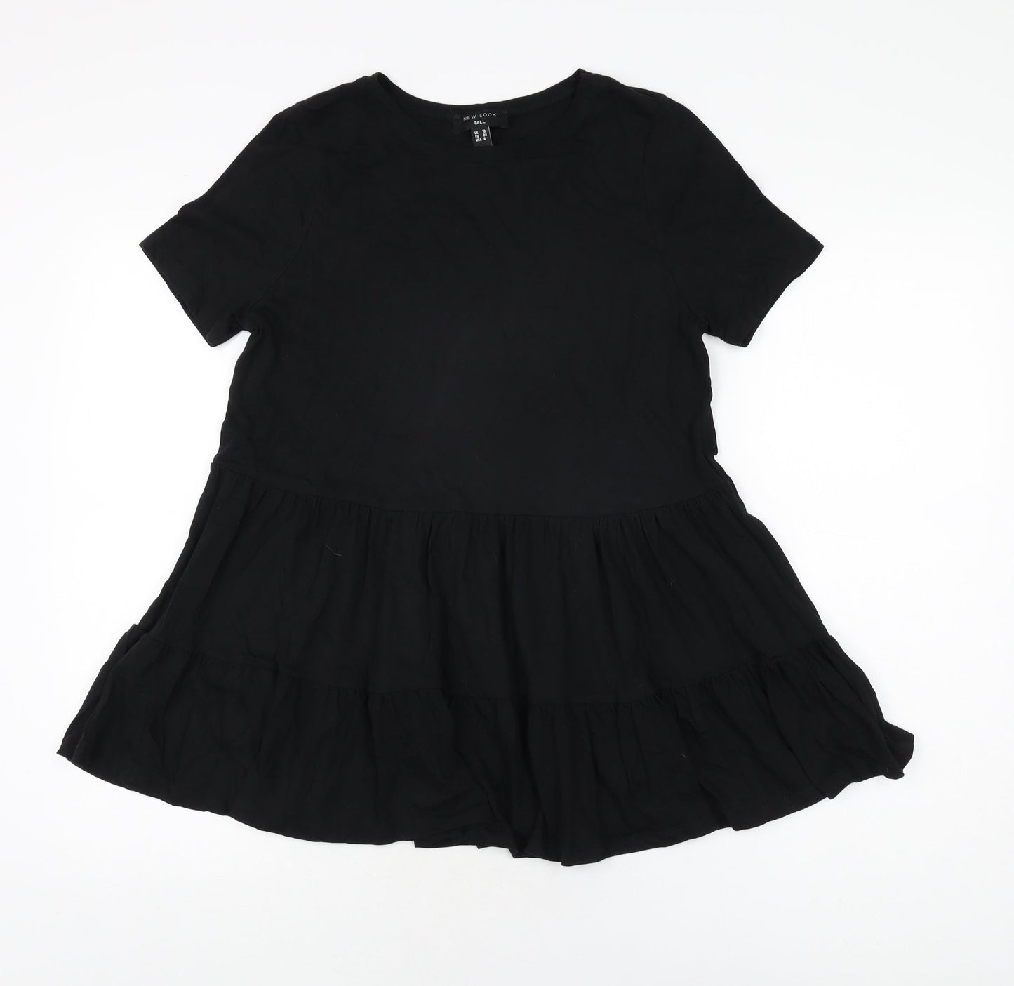 Womens UK Size 10 New Look Black Basic T-Shirt
