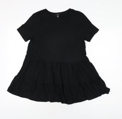 Womens UK Size 10 New Look Black Basic T-Shirt