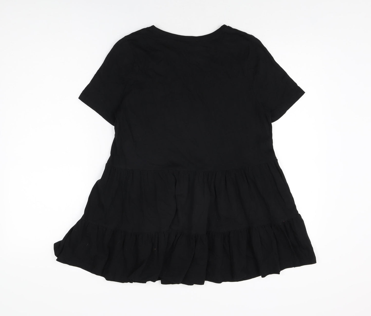 Womens UK Size 10 New Look Black Basic T-Shirt