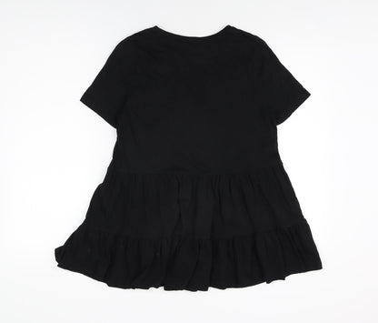 Womens UK Size 10 New Look Black Basic T-Shirt
