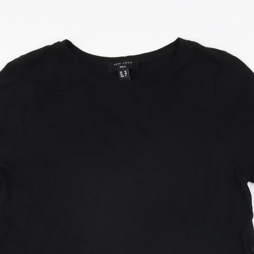 Womens UK Size 10 New Look Black Basic T-Shirt