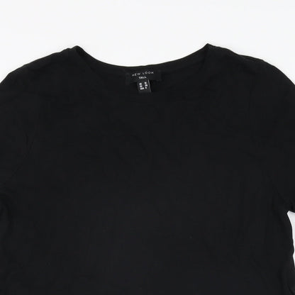 Womens UK Size 10 New Look Black Basic T-Shirt