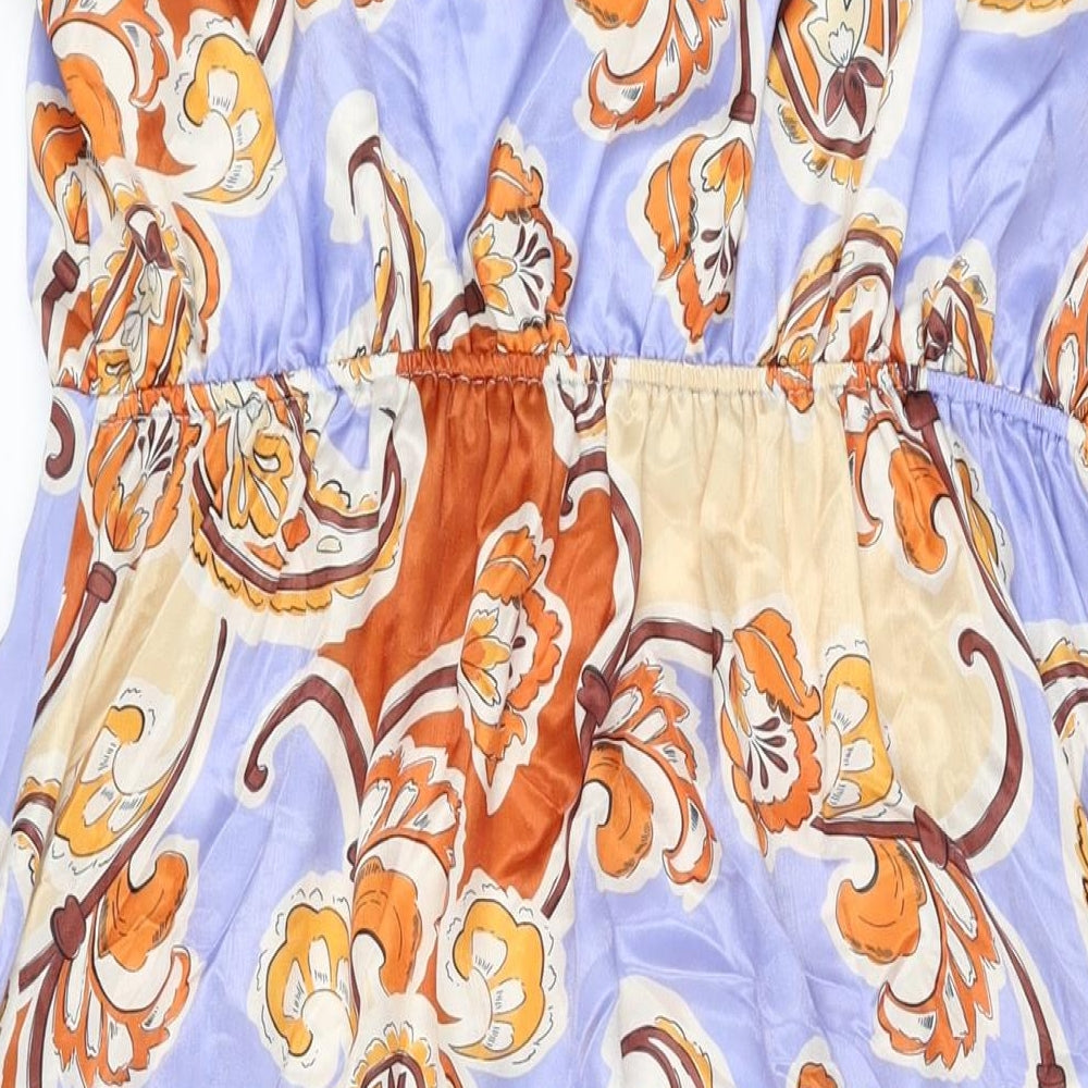 NEXT Womens Multicoloured Paisley Polyester Maxi Size 18 V-Neck Pullover