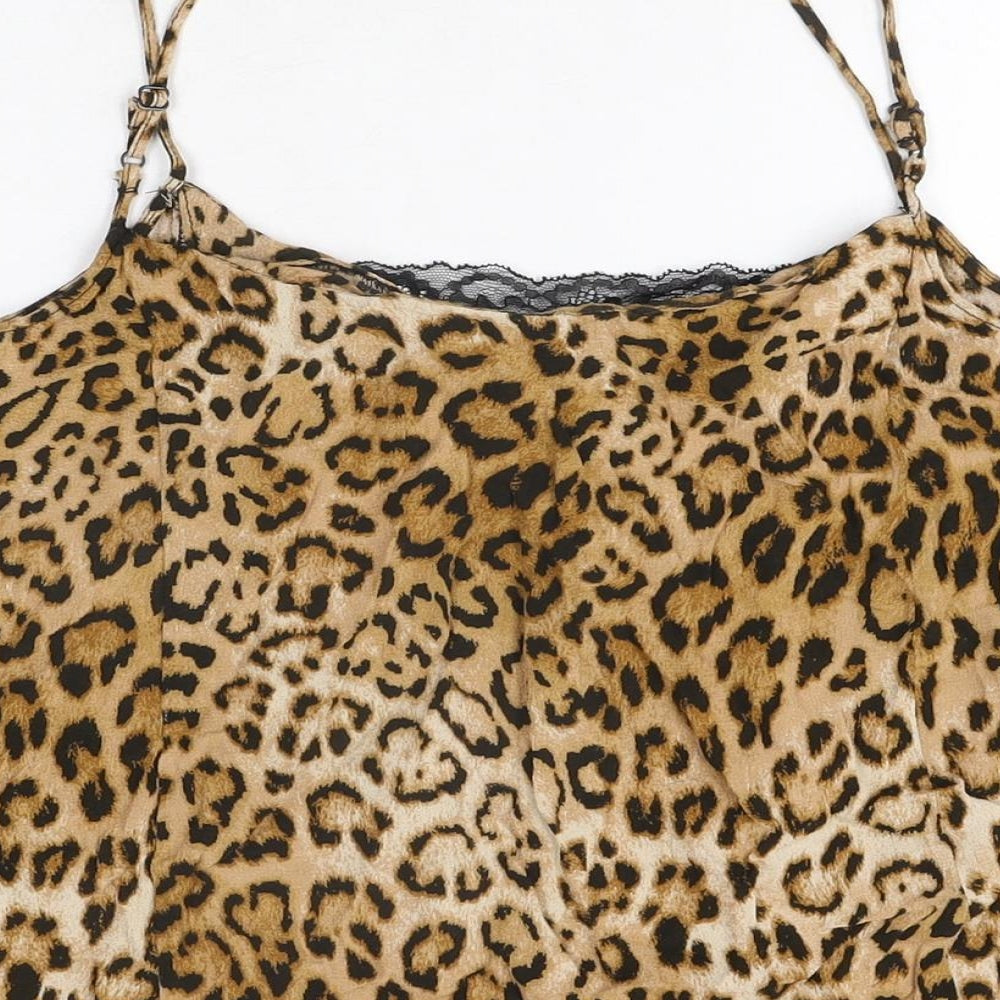Womens UK Size M Zara Beige Camisole T-Shirt