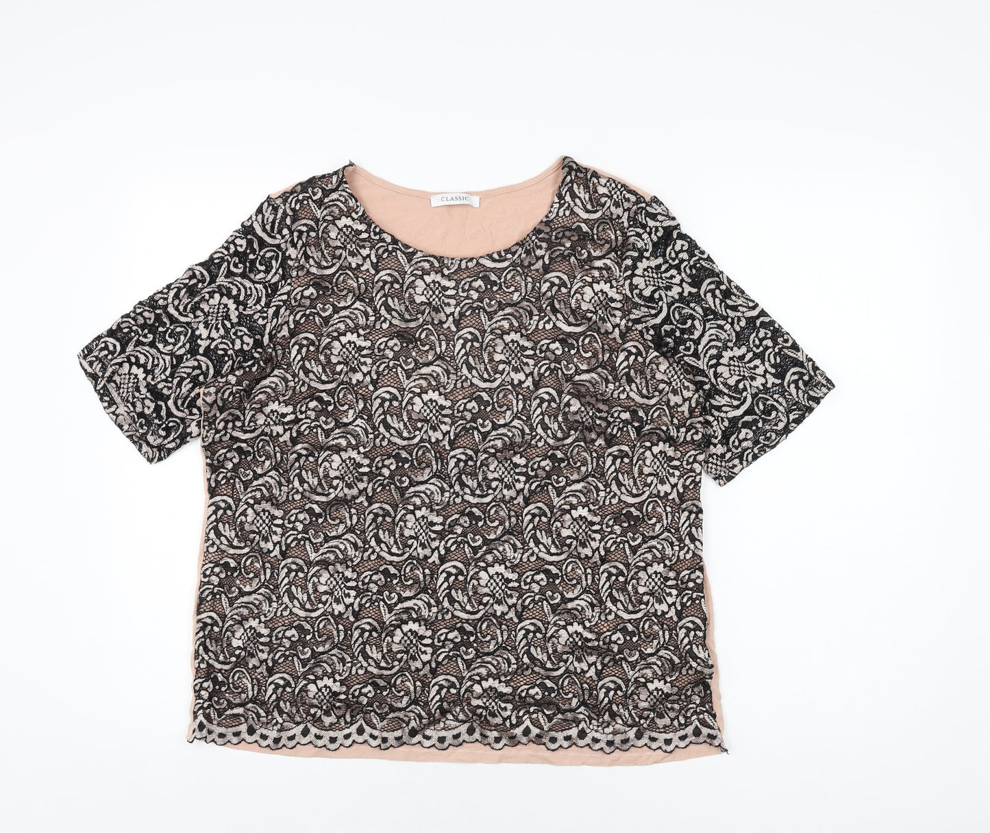 Womens UK Size 16 Marks and Spencer Pink Basic T-Shirt
