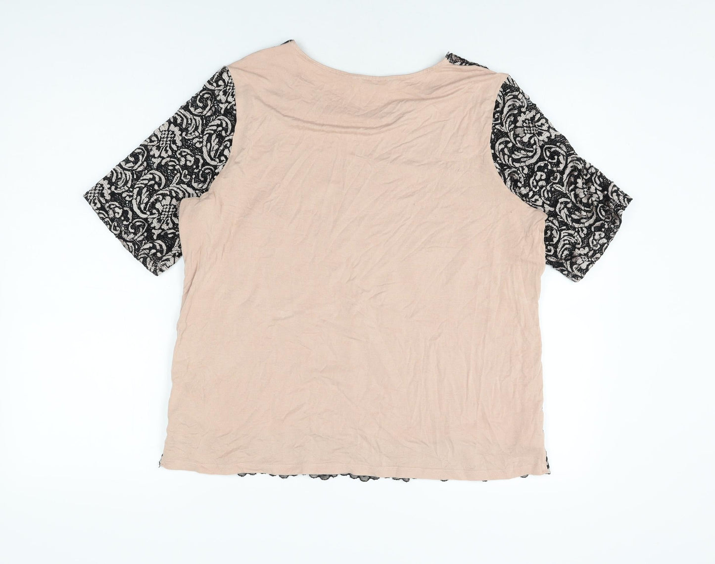 Womens UK Size 16 Marks and Spencer Pink Basic T-Shirt