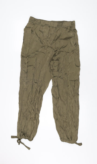 Womens UK Size M Zara Regular Fit  Green Trousers