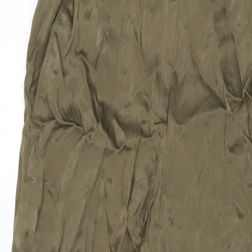 Womens UK Size M Zara Regular Fit  Green Trousers