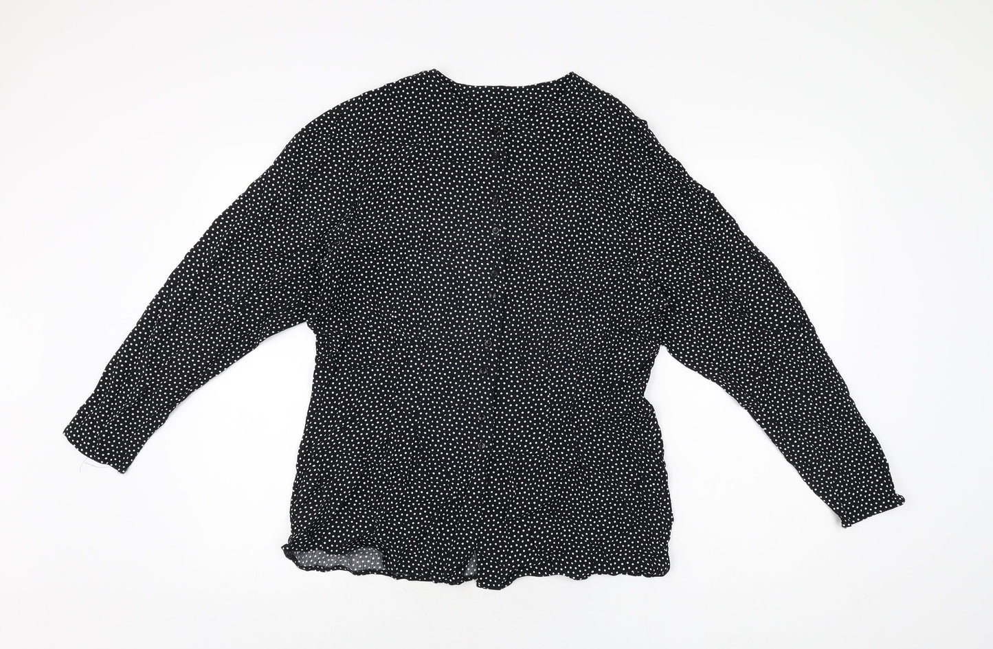Womens UK Size 16 St Michael Black Basic Button-Up